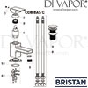 Bristan Cobalt Basin Mixer Clicker Waste Spares